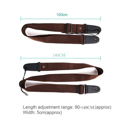 Premium Cotton & Leather Guitar Strap - Flyntera