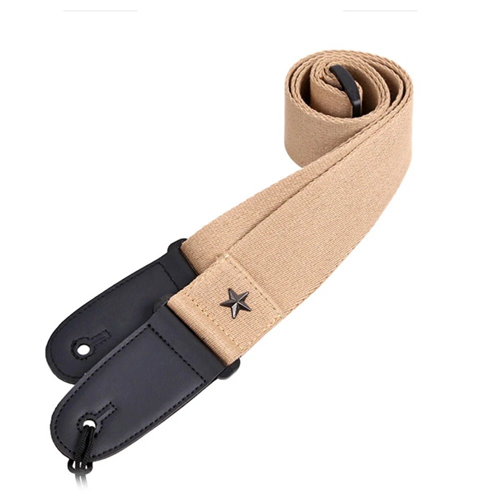 Premium Cotton & Leather Guitar Strap - Flyntera